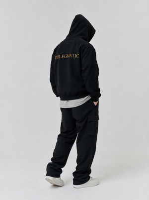 Hoodie Noir Brodé Or – Édition Spéciale