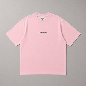 T-Shirt Rose Oversize – Broderie Noire