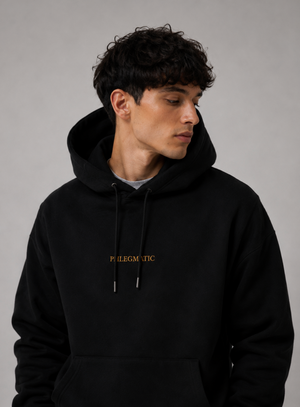 Hoodie Noir Brodé Or – Édition Spéciale