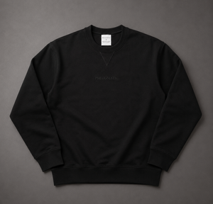 Black Crewneck – Black Embroidery