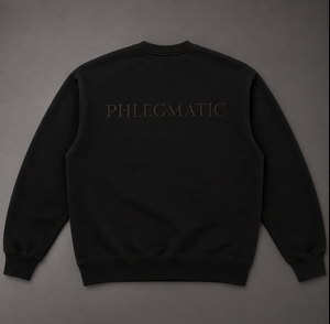 Black Crewneck – Black Embroidery