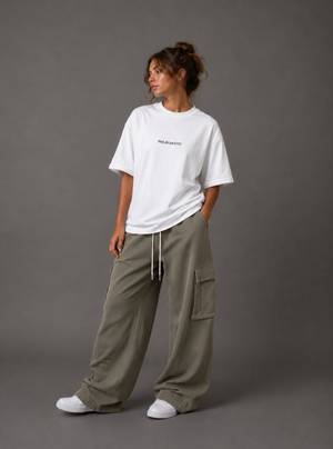 T-Shirt Blanc Oversize – Broderie Noire