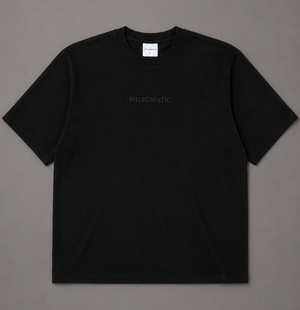 T-Shirt Noir Oversize – Broderie Noire