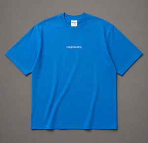 T-Shirt Bleu Oversize – Broderie Blanche